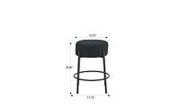 Slickblue Set of 2 Round 24" Tall Bar Stools for Kitchen Counter or Home