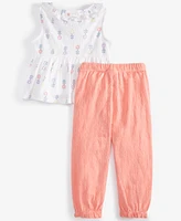 First Impressions Baby Girls Knit Gauze Tank Top & Pants, 2 Piece Set, Created for Macy's