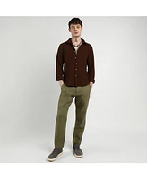 Campus Sutra Men's Chocolate Brown Ripple Box Shirt