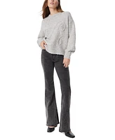 Sam Edelman Women's Khloe Roomy Embroidered Sweater