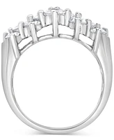 Diamond Horizontal Cluster Ring (2 ct. t.w.) in 14k White Gold