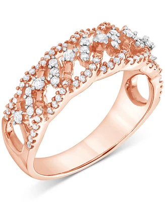 Diamond Openwork Filigree Band (3/8 ct. t.w.) in 10k Rose Gold