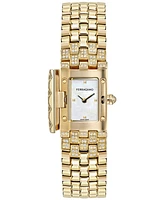 Ferragamo Women's Secret Diamond (3/4 ct. t.w.) Gold Ion Plated Stainless Steel Bracelet Watch 19x30mm