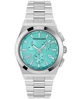 Ferragamo Men's Swiss Chronograph Vega Stainless Steel Bracelet Watch 42mm