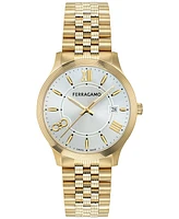 Ferragamo Women's Swiss Duo Gold Ion Plated Stainless Steel Bracelet Watch 40mm