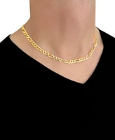 Italian Gold Figaro Link 22" Chain Necklace (6mm) in solid 14k Gold