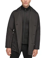 Kenneth Cole Men's Double Breasted Peacoat with Removable Bib