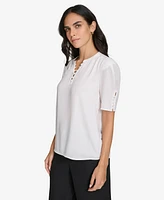 Calvin Klein Women's Button Sleeve Blouse