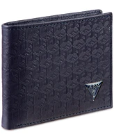 Men's Guess Cube Embossed Leather Wallet