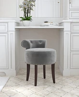 Hillsdale 22.5" Wood and Upholstered Lena Vanity Stool