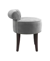 Hillsdale 22.5" Wood and Upholstered Lena Vanity Stool