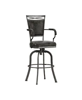 Hillsdale 48.5" Metal Bridgetown Bar Height Swivel Stool