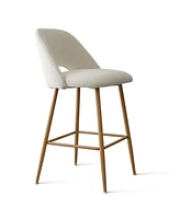 Maison Boucle 26 Inch Boucle Counter Stool Set Of 2 with Metal Legs-Maison Boucle