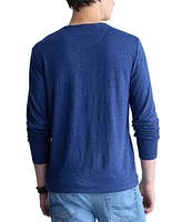 Men's Kaduk Long-Sleeve Burnout Henley Top
