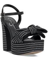 Jessica Simpson Women's Lollien Studded Bow Platform Sandals