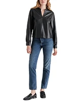 Steve Madden Women's Jayna Faux-Leather Top