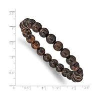 Chisel 8mm Red Sandalwood Beaded Stretch Bracelet