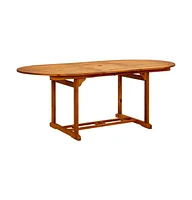 vidaXL Patio Table 78.7"x39.4"x29.5" Solid Acacia Wood