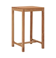 vidaXL Patio Bar Table 23.6"x23.6"x41.3" Solid Wood Teak