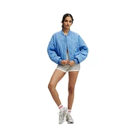 Cotton On Women's Quilted Rib Bomber Jacket