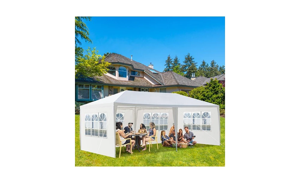 Slickblue Outdoor Party Tent with 4 Removable Sidewalls for Versatile Event Spaces