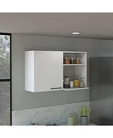 Depot E-shop Salento 2 Stackable Wall-Mounted Storage Cabinet with 2 Side Shelf