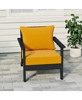 WestinTrends Outdoor Modern Hdpe Patio Club Chair with Deep Seat Cushions