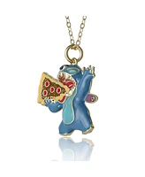 Disney Stitch Pizza Blue Enamel Character Pendant