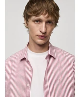 Mango Men's Cotton Kodak Striped Shirt