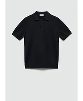 Mango Men's Fine-Knit Cotton Polo Shirt