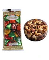 Betsy Ann Chocolates Harvest Milk Chocolate Foil Leaves Deluxe Mixed Nuts, 2 Piece Set