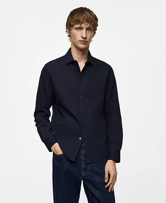 Mango Men's Cotton Structured Shirt