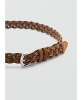 Mango Men's Braided Suede Belt