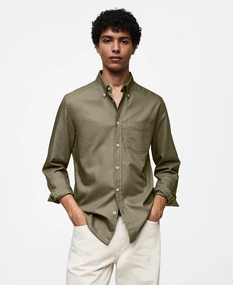 Mango Men's Oxford Cotton Shirt