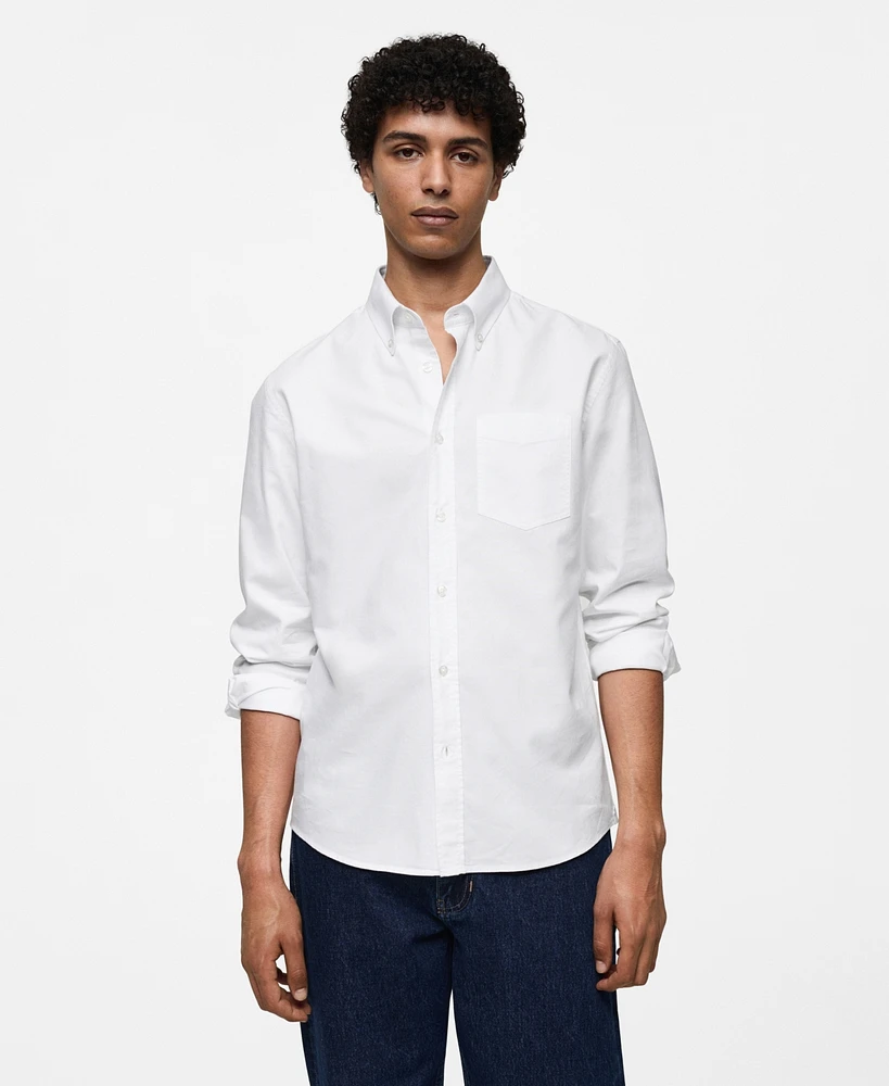 Mango Men's Oxford Cotton Shirt