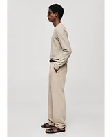 Mango Men's Pleated Flowy Pants