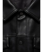 Mango Men's Pockets Detail Leather-Effect Jacket