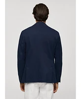 Mango Men's Structured Cotton Blazer