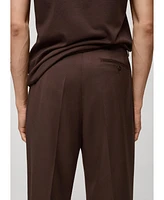 Mango Men's Pleats Detail Suit Pants