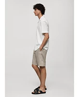 Mango Men's Linen Bermuda Shorts