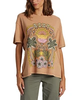 Roxy Juniors' Morockin Cotton Oversized Graphic T-Shirt