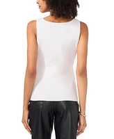 Vince Camuto Women's Metallic Ribbed Sleeveless Sweater