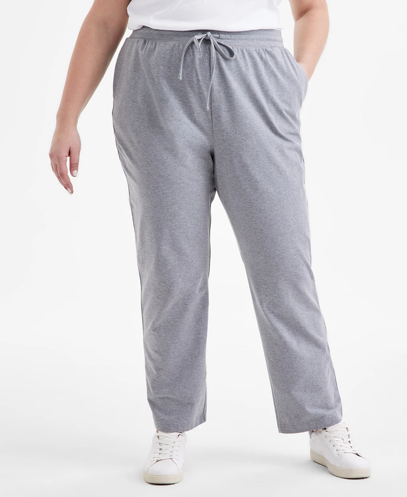 Style & Co Plus Size Knit Pull-On Pants, Created for Macy's