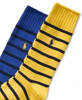 Polo Ralph Lauren Men's 2-Pk. Bright Stripes Slack Socks