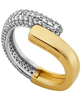 Michael Kors 14K Gold-Plated Sterling Silver Bypass Band Ring - Two