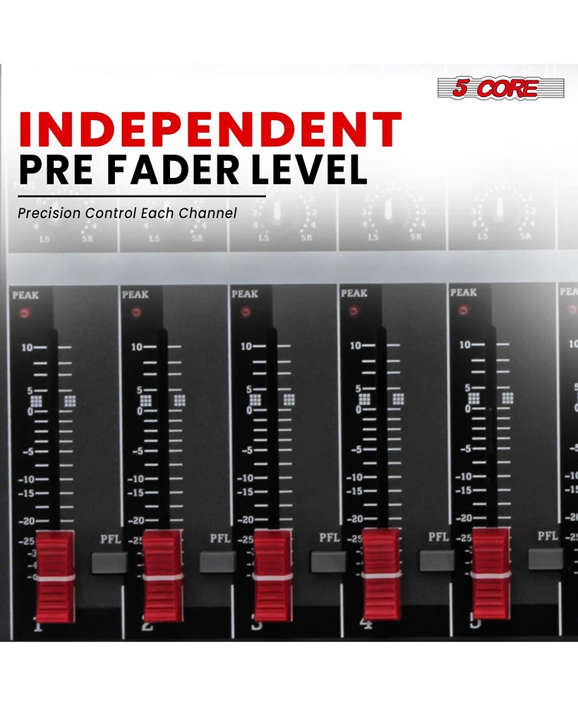 5 Core Audio Mixer 16 Channel Dj Controller Professional Sound Board Bluetooth Usb Mx 16CH