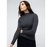 Kenneth Cole Women's Rib-Knit Chevron-Stitch Sweater