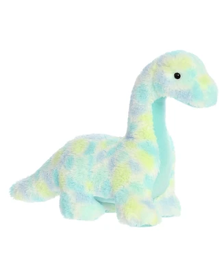 Aurora Medium Watercolor Dinos Brachio Blue Dinos & Dragons Ferocious Plush Toy 11.5"