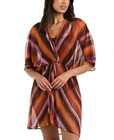 La Blanca Women's Horizon Twist Wrap Cover-Up Dress