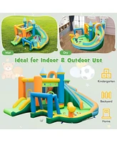 Costway Inflatable Water Slide Kids Blow up Pool Park Climbing Wall with 735W Blower
